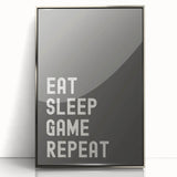 Eat Sleep Game Repeat - Boys Room Wall Art Kids Wall Art Prints