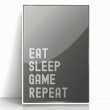 Eat Sleep Game Repeat - Boys Room Wall Art Kids Wall Art Prints