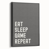 Eat Sleep Game Repeat - Boys Room Wall Art Kids Wall Art Prints
