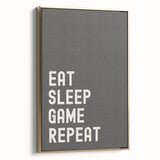 Eat Sleep Game Repeat - Boys Room Wall Art Kids Wall Art Prints