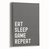Eat Sleep Game Repeat - Boys Room Wall Art Kids Wall Art Prints