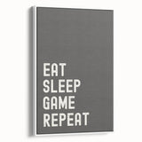 Eat Sleep Game Repeat - Boys Room Wall Art Kids Wall Art Prints