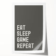Eat Sleep Game Repeat - Boys Room Wall Art Kids Wall Art Prints