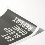 Eat Sleep Game Repeat - Boys Room Wall Art Kids Wall Art Prints
