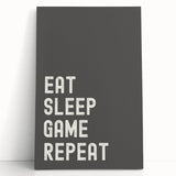 Eat Sleep Game Repeat - Boys Room Wall Art Kids Wall Art Prints