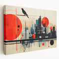 London skyline in muted watercolor tones on a large stretched canvas, suitable for kitchen wall art.