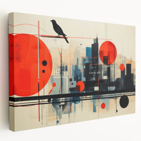 London skyline in muted watercolor tones on a large stretched canvas, suitable for kitchen wall art.