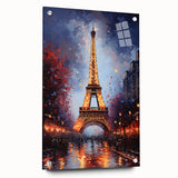 Acrylic print of a Paris scenery in muted earth tones, ideal for bedroom or dining room decor.