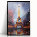 Large abstract wall art featuring a stylized Paris skyline in muted gray and black tones, framed acrylic.
