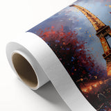 Art Deco poster of Parisian scenery in pastel shades on rolled canvas, ideal for nursery wall art or dining room decor.