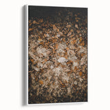 Vintage poster art of an autumn landscape on framed canvas, with vibrant fall colors, ideal for living room decor.