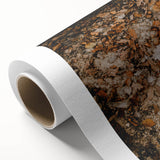 Art Deco-style poster depicting an autumnal scene with warm orange and brown tones on rolled canvas.