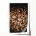 Rolled canvas print of fall-themed floral art in earth tones, ideal for dining room wall decor.