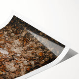 Extra large wall art featuring line art flowers in muted autumnal tones on a rolled print, ideal for large living room decor.