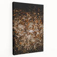 Autumn-themed landscape on large stretched canvas, featuring warm orange and red tones, ideal for kitchen wall art.