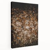 Autumn-themed landscape on large stretched canvas, featuring warm orange and red tones, ideal for kitchen wall art.