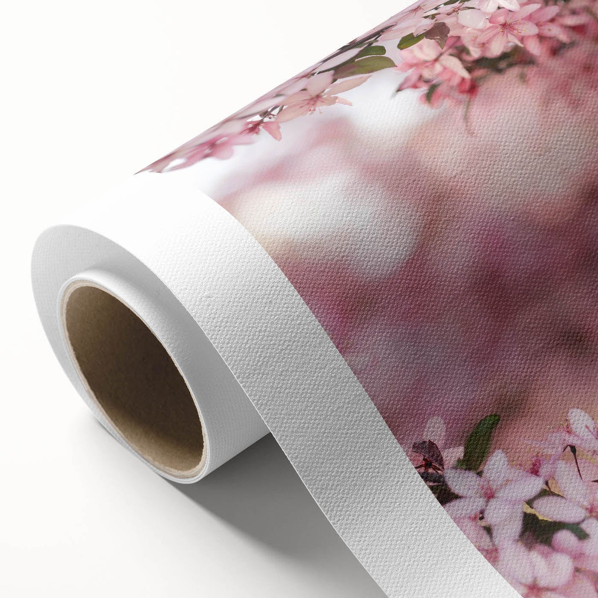 Art deco style poster on rolled canvas depicting spring season with soft pastel colors, ideal for nursery wall art.