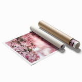 Extra large rolled print featuring floral art in pastel shades, ideal for classy bathroom or large living room wall art.