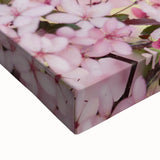 Large art of a black and white landscape painting on stretched canvas, featuring a serene tree scene.