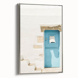 Landscape art painting on framed canvas, featuring a vintage poster style with a colorful palette.