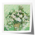 Extra large floral art on glossy canvas, featuring vibrant colors, ideal for dining room or bathroom wall decor.