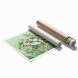 Extra large rolled canvas print featuring a floral art design in vibrant colors, ideal for classy bathroom wall art.