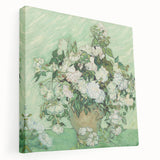 Vincent Van Gogh-inspired oil painting on stretched canvas featuring swirling sky in blues and yellows.