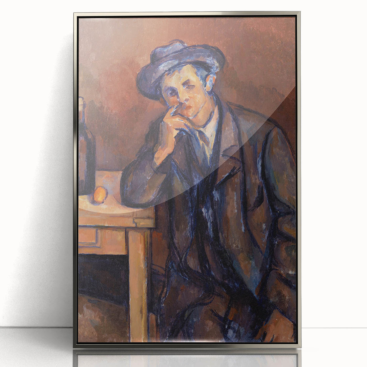 Impressionist Portrait Art - Cézanne's "The Drinker" Print