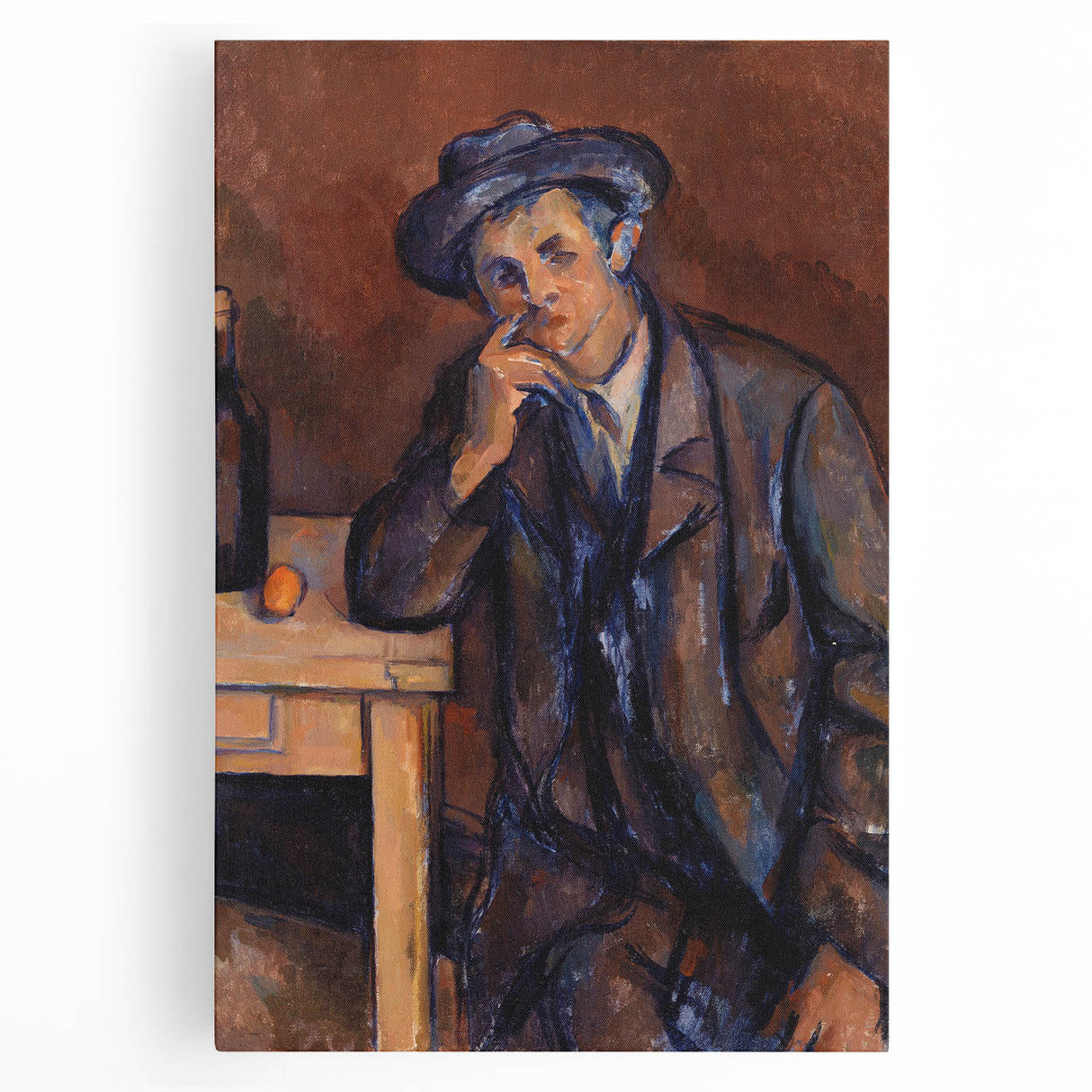 Impressionist Portrait Art - Cézanne's "The Drinker" Print