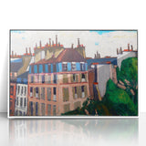 Rooftops, Paris" Modern Wall Art - Vibrant Contemporary Cityscape Decor