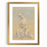 Modern Wall Art - Abstract Pastel Portrait of an Emigrant