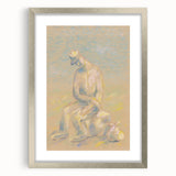 Modern Wall Art - Abstract Pastel Portrait of an Emigrant