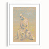 Modern Wall Art - Abstract Pastel Portrait of an Emigrant