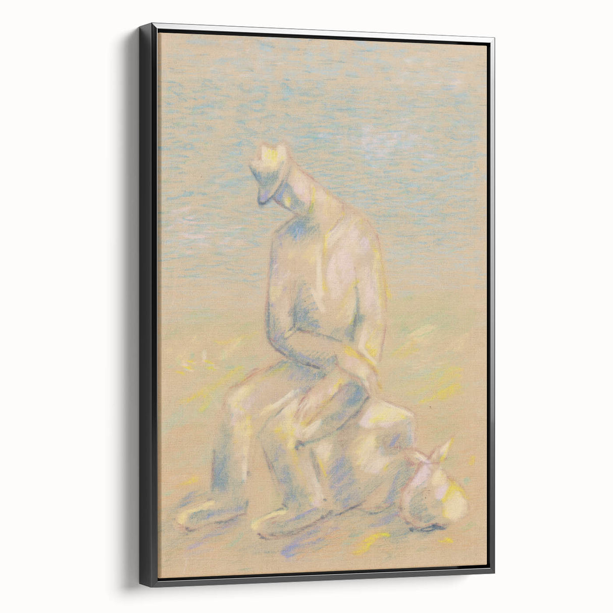 Modern Wall Art - Abstract Pastel Portrait of an Emigrant