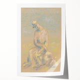 Modern Wall Art - Abstract Pastel Portrait of an Emigrant