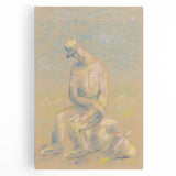 Modern Wall Art - Abstract Pastel Portrait of an Emigrant