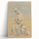 Modern Wall Art - Abstract Pastel Portrait of an Emigrant