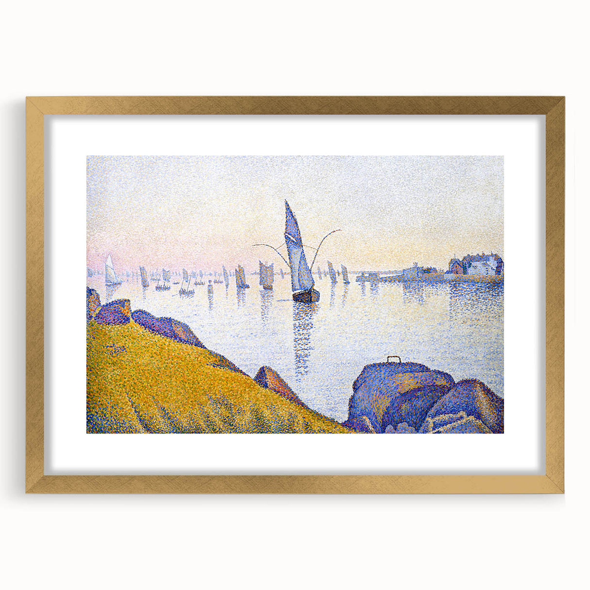 Evening Calm, Concarneau" Modern Wall Art - Serene Contemporary Coastal Decor