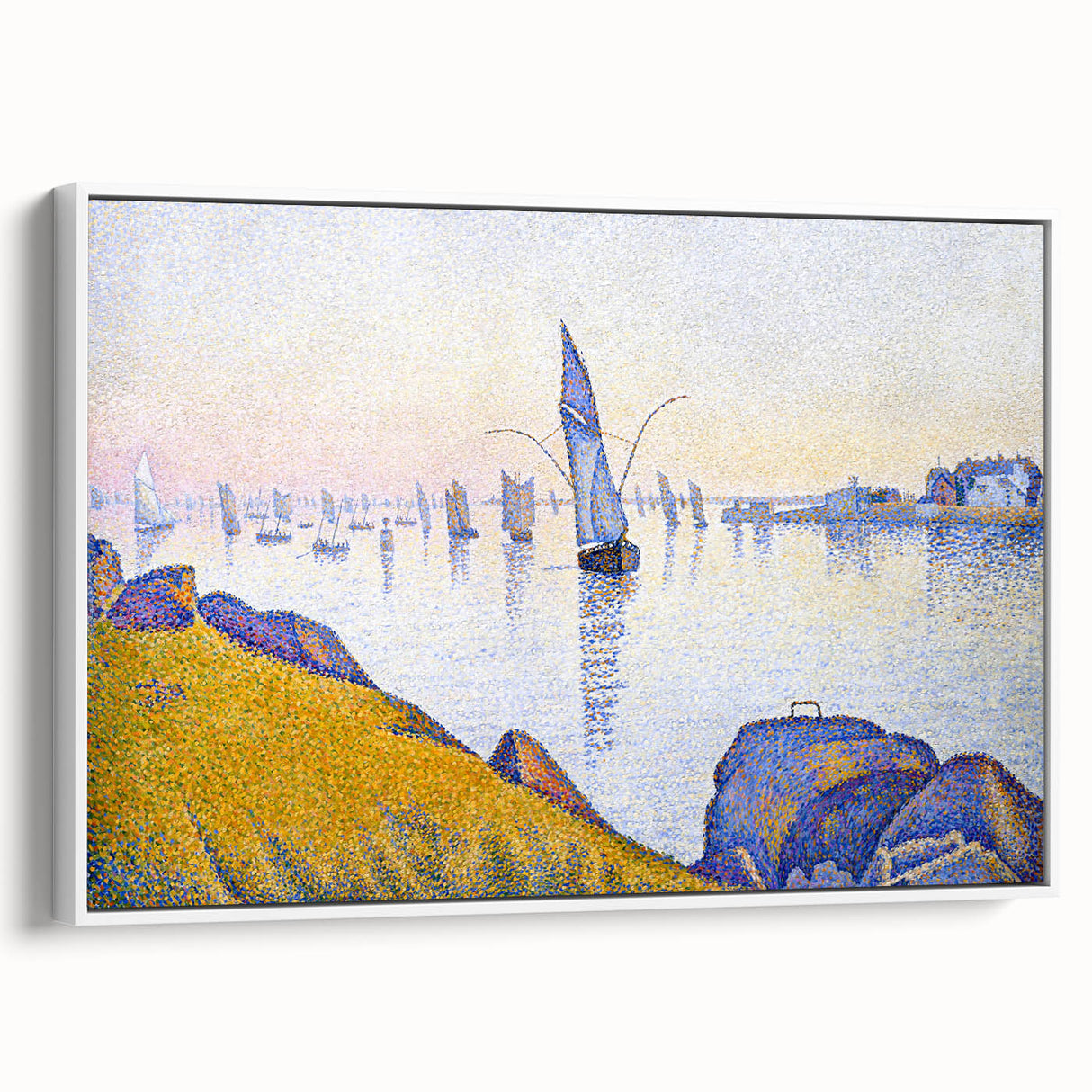 Evening Calm, Concarneau" Modern Wall Art - Serene Contemporary Coastal Decor