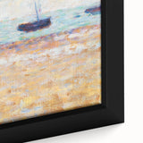 Four Boats at Grandcamp" Modern Wall Art - Contemporary Coastal Decor