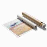 Four Boats at Grandcamp" Modern Wall Art - Contemporary Coastal Decor