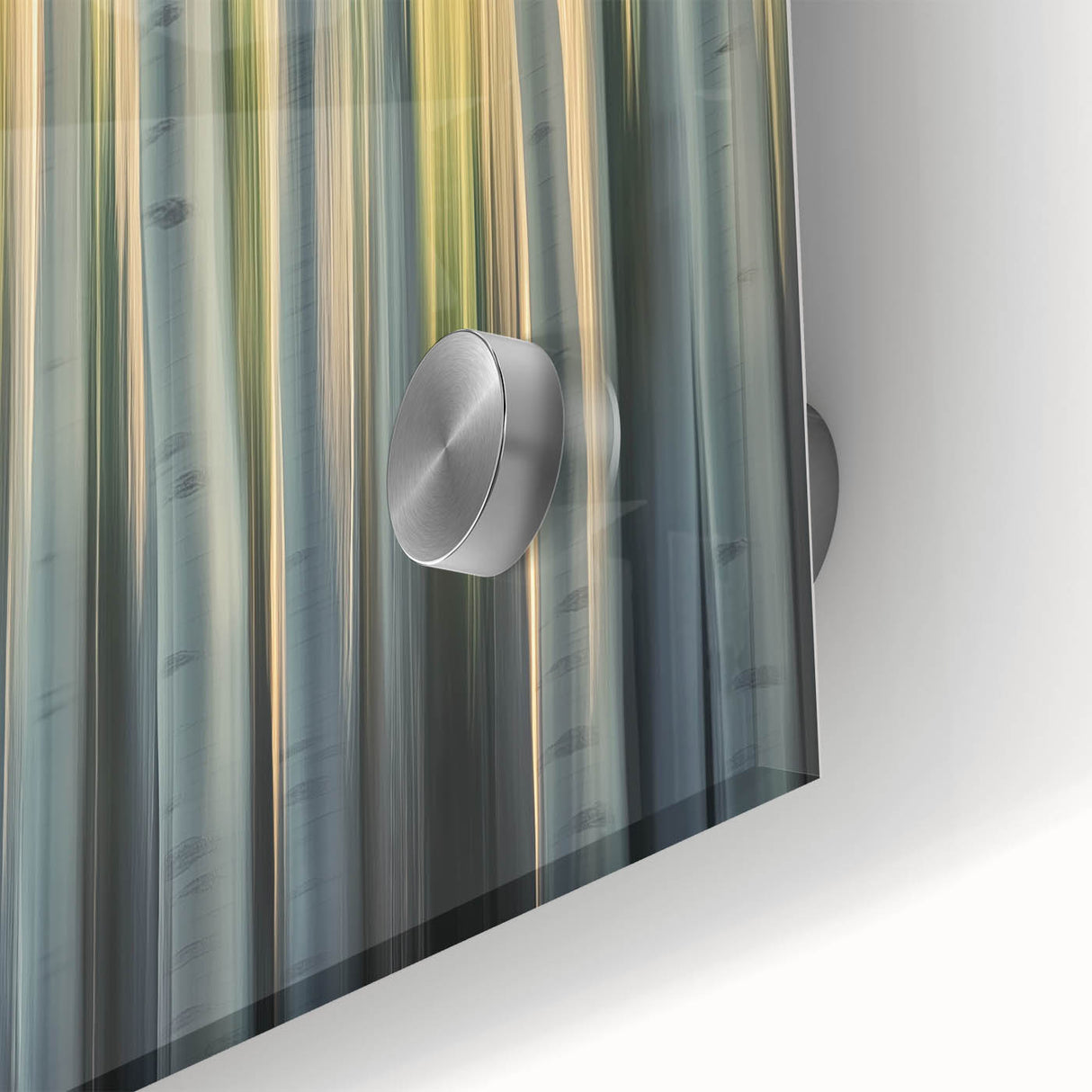Golden Birch Blur – Dynamic Abstract Forest Motion Wall Art