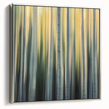 Golden Birch Blur – Dynamic Abstract Forest Motion Wall Art