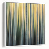 Golden Birch Blur – Dynamic Abstract Forest Motion Wall Art