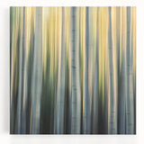 Golden Birch Blur – Dynamic Abstract Forest Motion Wall Art