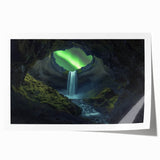 Stunning rolled print of a colorful cave landscape, showcasing intricate rock formations and vibrant hues, perfect for home decor or art enthusiasts.