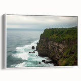 Framed canvas art depicting dramatic cliffs against a vibrant sunset, showcasing earthy tones of orange and brown, ideal for enhancing modern home decor.