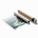 Stunning rolled canvas print of dramatic cliffs and landscapes, showcasing vibrant colors and intricate details, perfect for home decor or art enthusiasts.