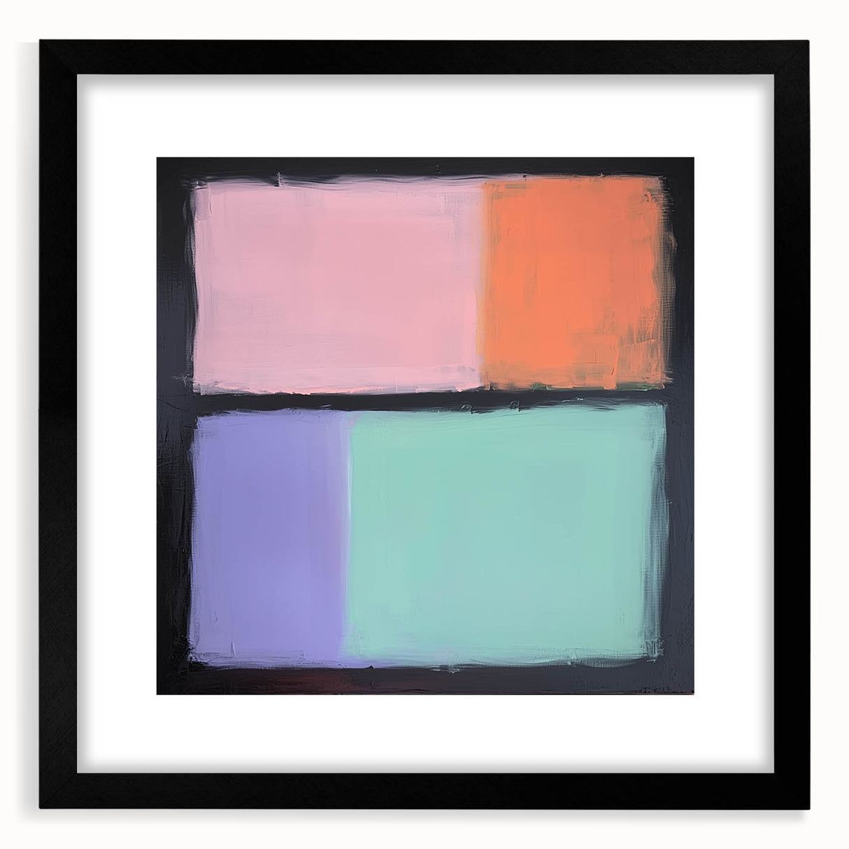 Abstract Pastel Bedroom Wall Art – Modern Canvas Print