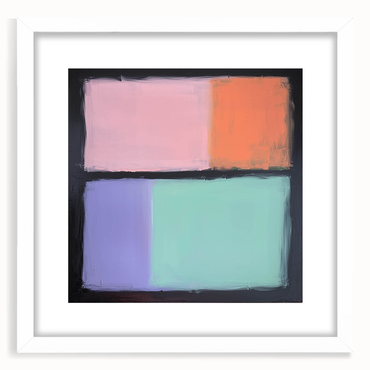 Abstract Pastel Bedroom Wall Art – Modern Canvas Print